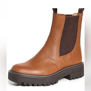 Sam Edelman Laguna Leather Chelsea Boots Lug Sole Size 9